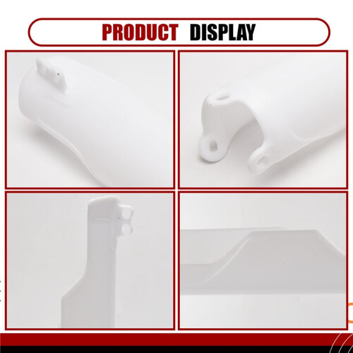 1Pair Motorcycle Front Fork Guard Cover Protectors Guards Plastic White Fit for  Crf250 Crf450 2004-2012 1