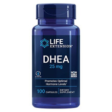 DHEA Life Extension, 25 mg, 100 Comprimidos