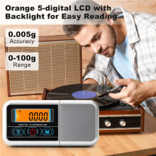 Smycken Skala 100Gx0.005G Precise Turntable Stylus Force Digital Dynamometer SpåRningsmäTare för VinylskivnåL