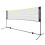 Rete da badminton 5 m con pali altezza regolabile nera e gialla 1