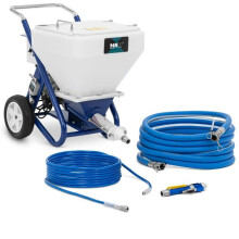 Projeteuse enduit 20 bar 40 l 15 l/min 2200 watts caoutchouc pp fer bleu blanc