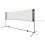 Rete da badminton 5 m con pali altezza regolabile nera e gialla 3