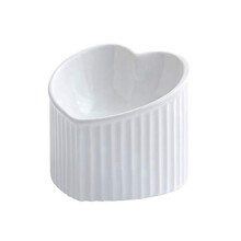 Ceramic Raised Cat-Bowls,Tilted Elevated Food or Water Bowls,Stress Free,Backflow Prevention,Dishwasher Microwave Safe B