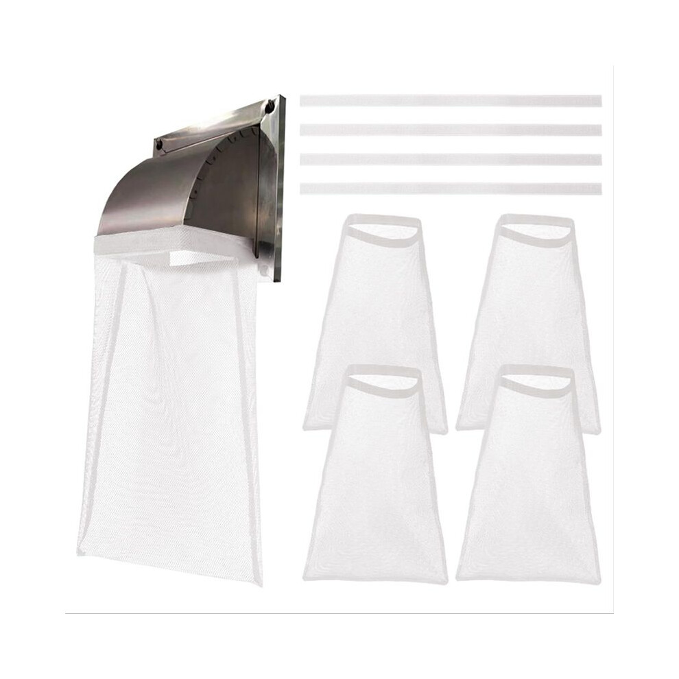 4Pack Dryer Vent Lint Bags Lint Traps Lint Dust Bag For Outdoor Dryer Vents Capturing Lint And Dust White 6031738669294
