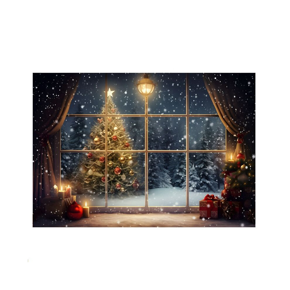 210X150cm Christmas Background Cloth Christmas Tree Snowflake Party Decoration Children Photography Background Cloth,H 6034191793230