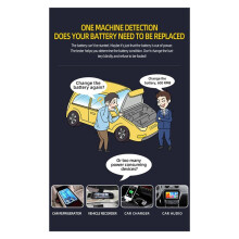 12/24V Auto-Accutester LCD-Scherm Accuanalysator Digitaal voor Loodzuuraccu Auto-Motorfietsdiagnostiek