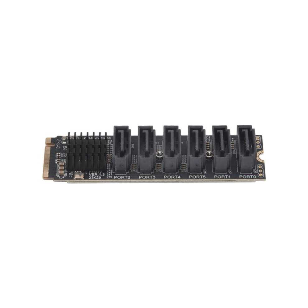 M.2 Nvme Pci-E Pcie X4 X8 X16 To 6 Port 3.0 Adapter Card Riser Asm1166 Chassis Server Pc Computer Expansion Card 6031264499662