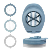 3 in 1 Multifunctional Egg Slicer Egg Cutter Stainless Steel Blades with Storage Box for Egg Slicer D