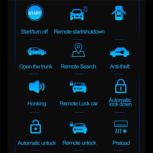 Car Remote Start Stop Kit  Mobile Phone APP Control Engine Ignition Open Trunk PKE Keyless Entry Car Alarm 2