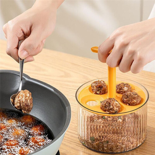 Translucent Meatball Maker, Meatball Maker with Container, Creatives Kitchen Meat Baller Maker Press Tool, Kitchen Tool 1