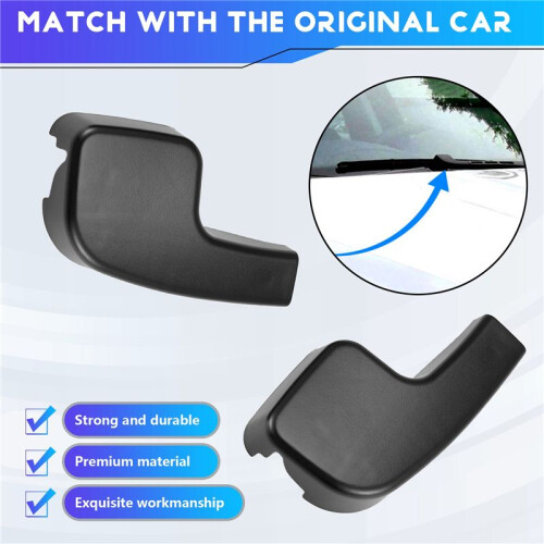 2X New Front Windshield Wiper Arm Covers Caps for  3 E90 E91 E92 61617138990 2