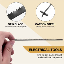 Scroll Saw Blades,Fretsaw Blade,Scroll Saw Blades,Scroll Saw Blades with Pin, 10/15/18/24 Teeth,Suitable for Woodworking