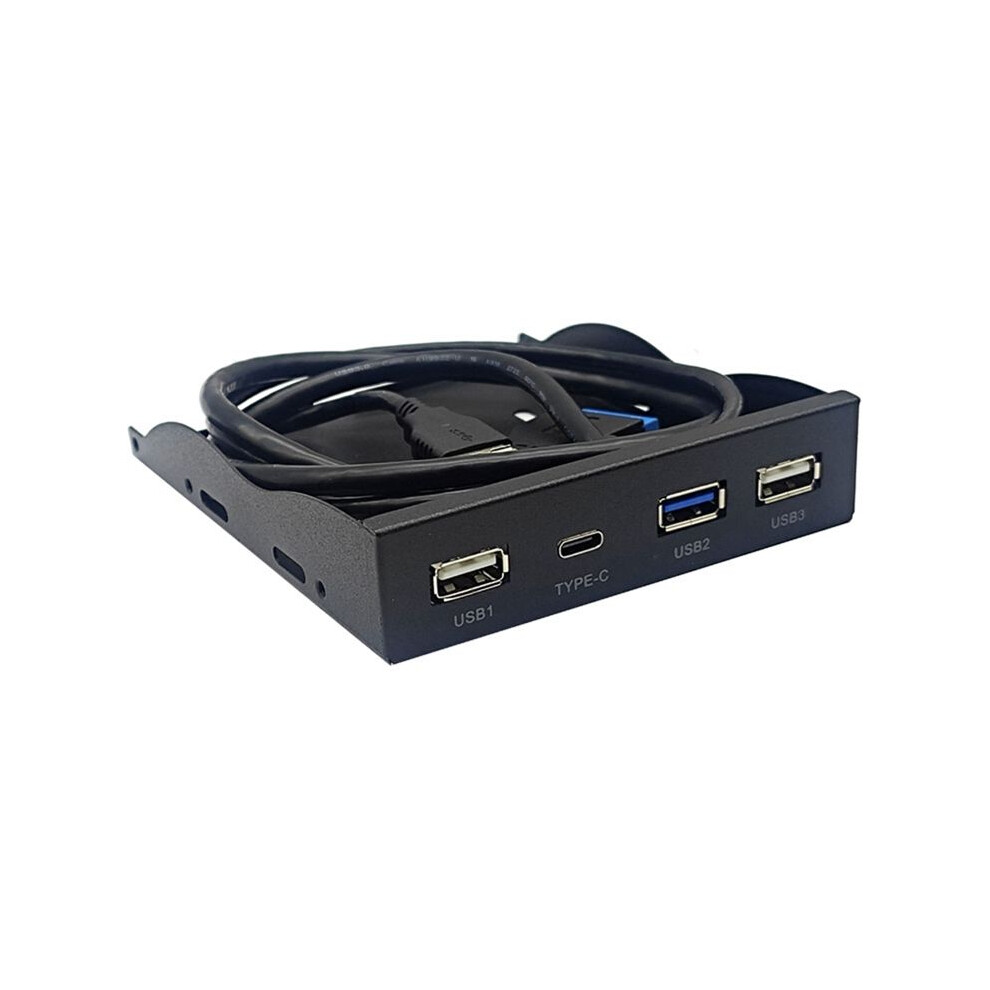 Usb3.2 Gen1 Type-C Floppy Drive Panel 3.5-Inch Hub 19Pin To C Port Reversible Plug-In 5Gbps 4713184327516