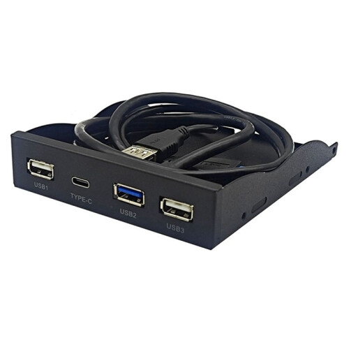 Painel de Unidade de Disquete USB3.2 GEN1 TYPE-C HUB de 3,5 Polegadas 19PIN para Porta C Plug-In ReversíVel 5Gbps 2