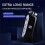 LED Power Digital Display  Wireless Headphones Retractable Collar Clip Single Headset Retractable with Wire 3
