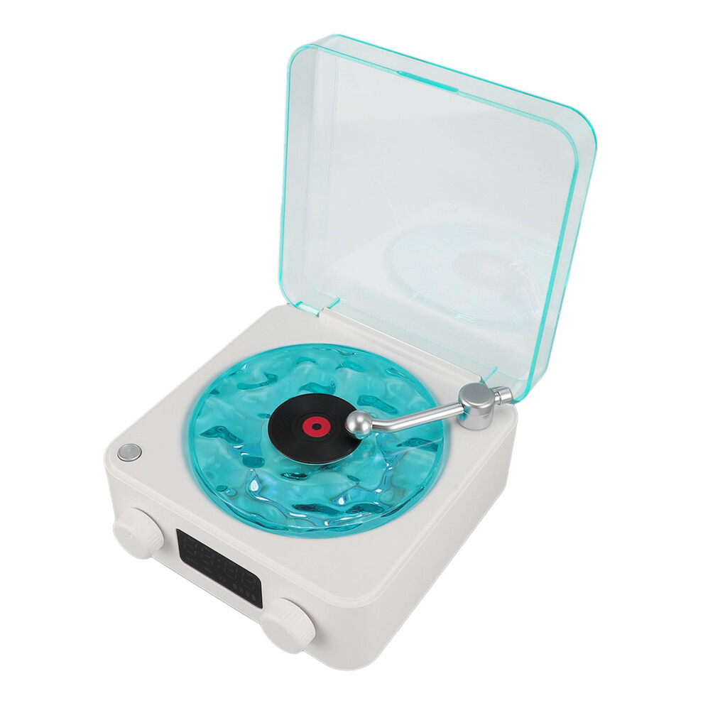 Record Player Style Bt Speaker 1500Mah Mini White 8741384513350