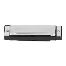 Aluminiumlegierung 10-Loch C-Key diatonische Mundharmonika Silber tragbares Musikinstrument