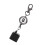 Portable Black Pool Cue Chalk Holder Key Ring 3