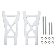 Aluminum Alloy Front&Rear Lower Arms Kit Silver for TRXXAS SLASH 2WD