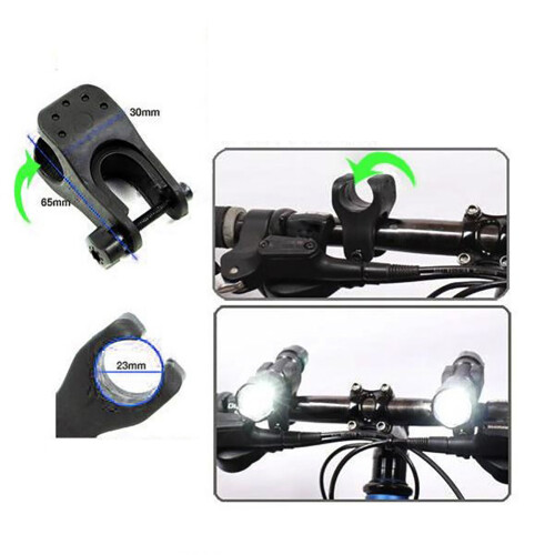 Bike Front Light Bracket Mount Torch Clip 2