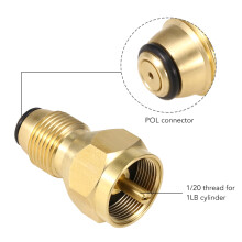 Lixada Safety POL Adapter Propane Refill Brass Regulator