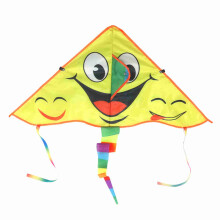 Portable Children Triangle Kite Smile Pattern Toy for Outdoor Play