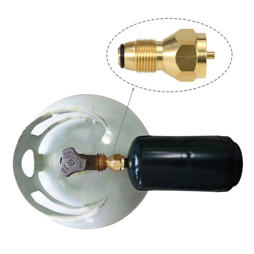 Lixada Safety POL Adapter Propane Refill Brass Regulator 2