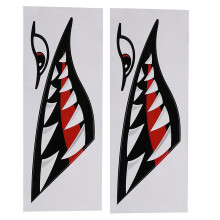 2pcs Waterproof Shark Teeth Mouth Sticker for Car Kayak