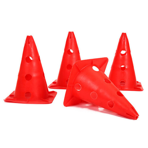 Football Training Cone with Hole Red 1