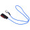 Kayak Paddle Leash Elastic String with Carabiner Blue 2