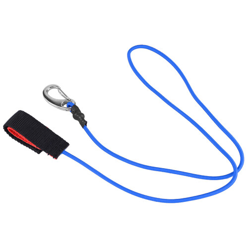 Kayak Paddle Leash Elastic String with Carabiner Blue 1