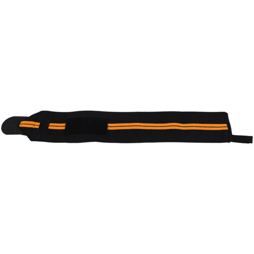 Adjustable Elastic Wrist Wraps Weightlifting Breathable Black&Orange 2