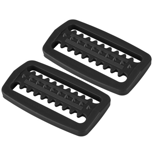 2PCS Heavy Duty ABS Slide Buckle Strap Belt Keeper Black 1