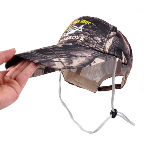 Adjustable Sun Protection Hat Embroidery Camo Baseball Cap 2