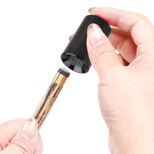 Portable 2in1 Billiard Cue Tip Tool Black 1