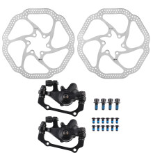 Mountain Bike Mechanical Disc Brake Front Rear Set 160mm Rotors