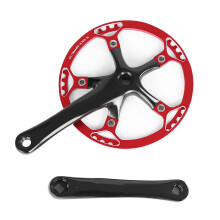 Meijun Bike Crankset 170mm 45T 47T (black red)