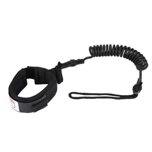 Stand Up Paddle Board 5mm Coiled Spring Leg Foot Rope (black) 1