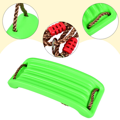 Child Plastic Swing Seat for Backyard Playground(Green) 2