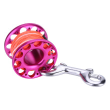 30M Mini Diving Aluminium Reel Spool Line Stainless Steel Hook