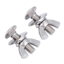 2Pcs 316 Stainless Steel Diving Screws Butterfly Bolts Wing Nuts