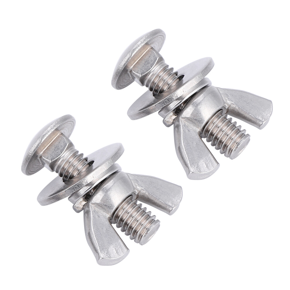 2Pcs 316 Stainless Steel Diving Screws Butterfly Bolts Wing Nuts 500367117576