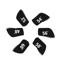 6Pcs Golf Iron Head Protective Cover Set (Black)