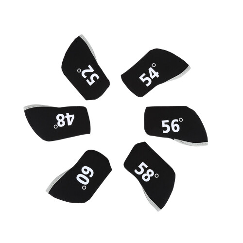 6Pcs Golf Iron Head Protective Cover Set (Black)