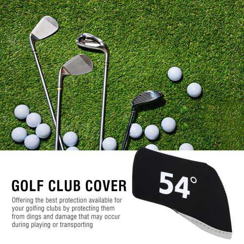 6Pcs Golf Iron Head Protective Cover Set (Black) 1