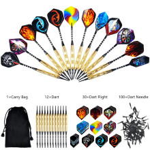 12Pcs Darts Set 100pcs Tips 30pcs Shafts for Players Beginners