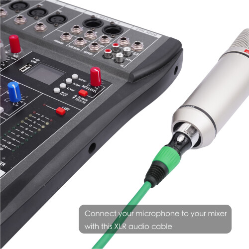 XLR-Kabel 4er-Pack 1 m/3 ft, Rot/Orange/Gelb/Grün 2