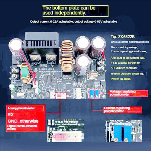 ZK6522C CNC Step-Down  Power Supply Adjustable Voltage Voltage and Constant Voltage Constant Current Module 1430W 1