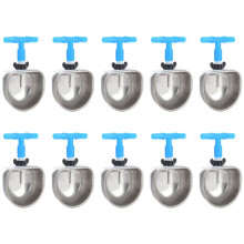 10 Sets Roestvrijstalen Konijnendrinker, Konijnenfokapparatuur Anti-Kras Roestvrijstalen Tepel Drinken (Siamees)