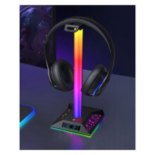 Spielkopfhörerständer RGB-Licht mit Zwei USB-Anschlüssen 3,5-Mm-Audio-Touch-Kopfhörerständerlicht